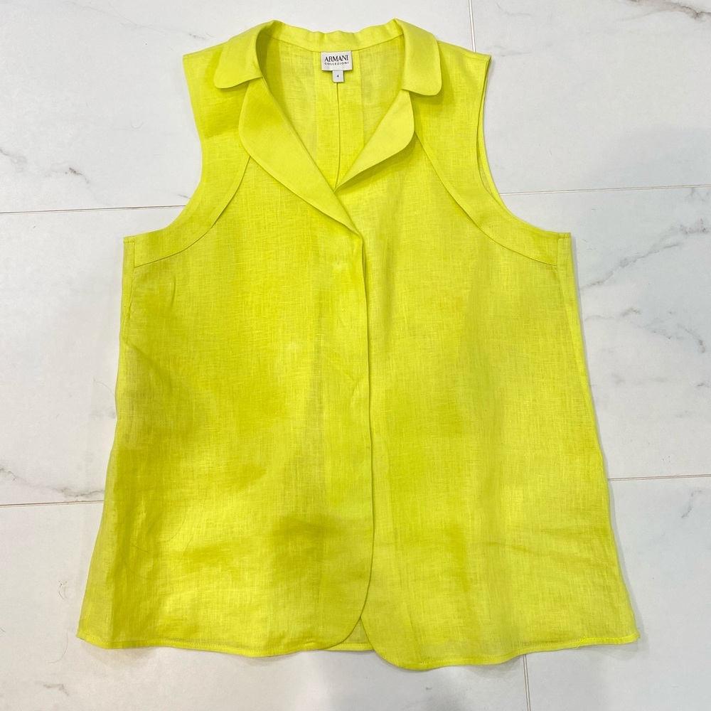 ARMANI Collezioni Linen Blouse Sz 4